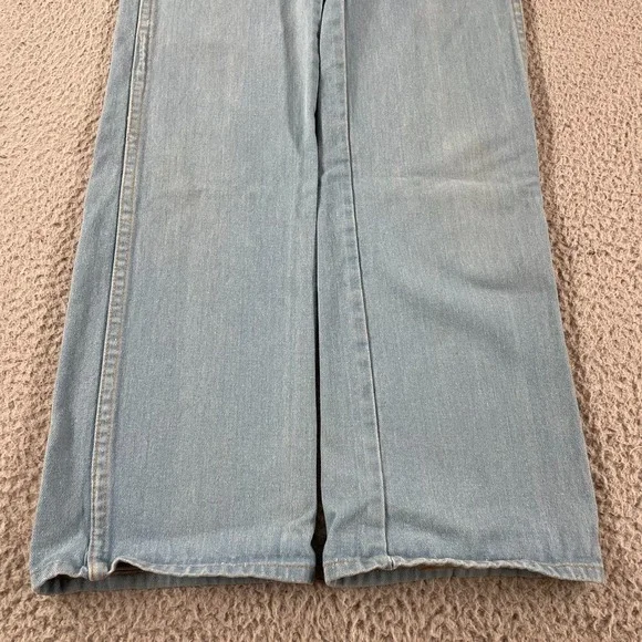 Vintage 70s Brittania High Rise Jeans Size 14 Slim Butterfly Embroidered Pocket - Picture 5 of 16